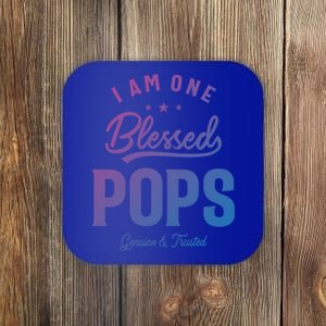 Blessed Pops A Dad Grandpas Pride Dad Grandpa Cool Gift Coaster