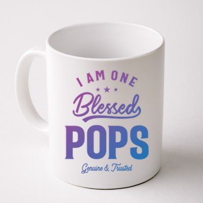 Blessed Pops A Dad Grandpas Pride Dad Grandpa Cool Gift Coffee Mug