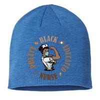 Black Pretty And Educated Trending Nurse Black Month History Gift Sustainable Beanie