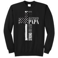 Blessed Papa American Flag Christian Religious Fathers Day Sweatshirt