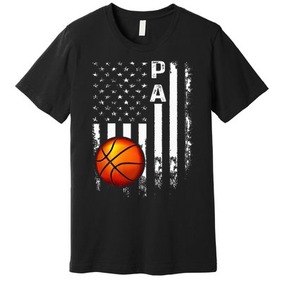 Basketball Pa American Flag Vintage Christmas Xmas Premium T-Shirt