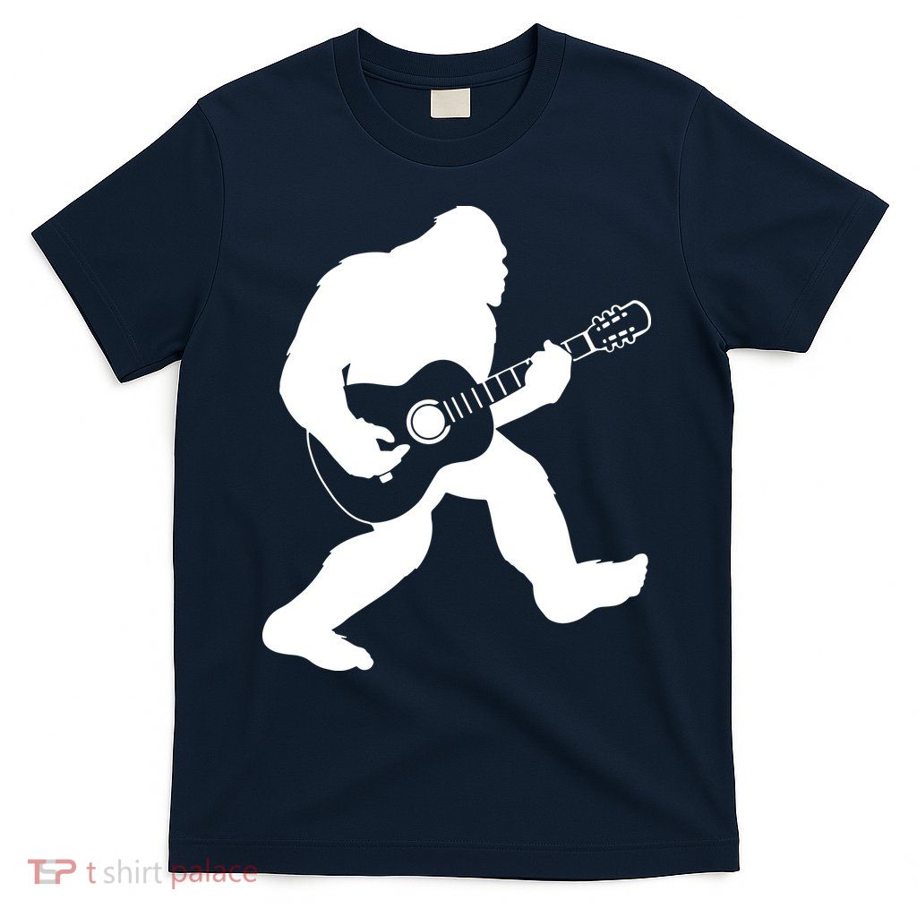 Bigfoot Playing Acoustic Guitar T-Shirt