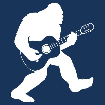 Bigfoot Playing Acoustic Guitar T-Shirt