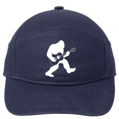 Bigfoot Playing Acoustic Guitar 7-Panel Snapback Hat