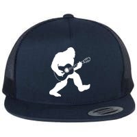 Bigfoot Playing Acoustic Guitar Flatbill Hat