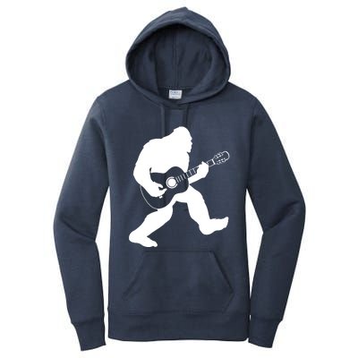 Bigfoot Playing Acoustic Guitar Women's Pullover Hoodie