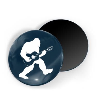 Bigfoot Playing Acoustic Guitar Magnet