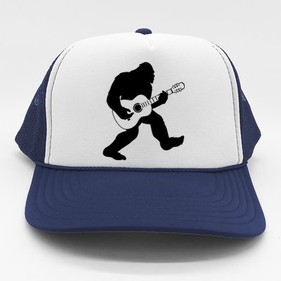 Bigfoot Playing Acoustic Guitar Trucker Hat