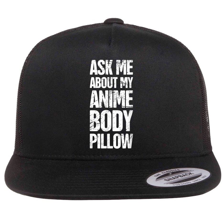 Body Pillow Anime Weeaboo Waifu Flat Bill Trucker Hat