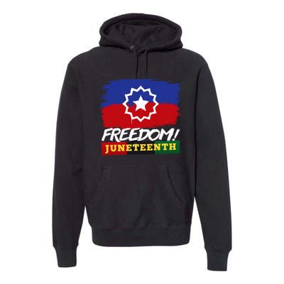 Black Proud African American For Juneteenth Flag Premium Hoodie