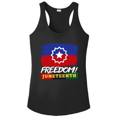 Black Proud African American For Juneteenth Flag Ladies PosiCharge Competitor Racerback Tank