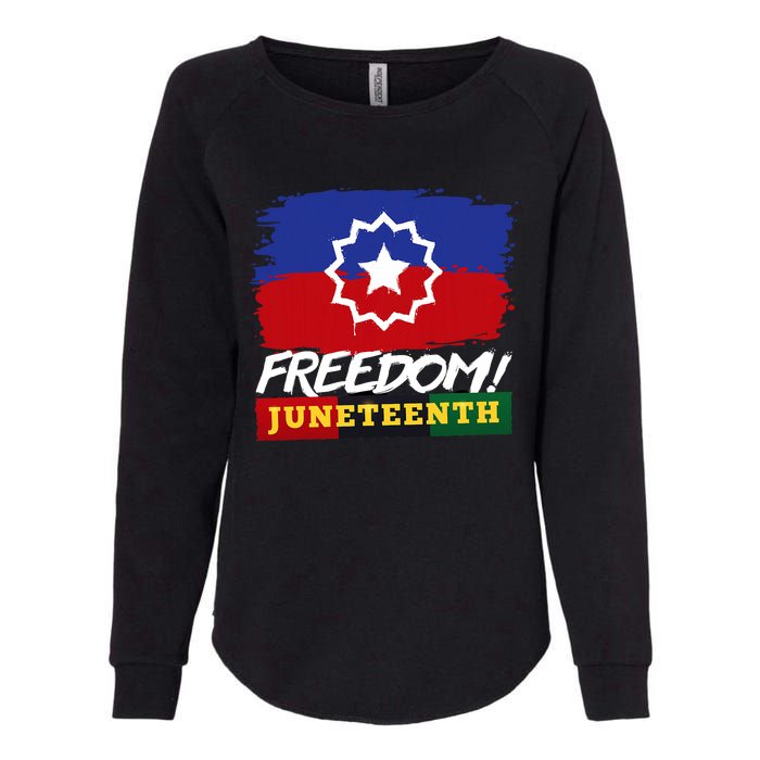 Black Proud African American For Juneteenth Flag Womens California Wash Sweatshirt