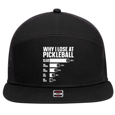 Best Pickleball Art For Sport Pickleball Player 7 Panel Mesh Trucker Snapback Hat