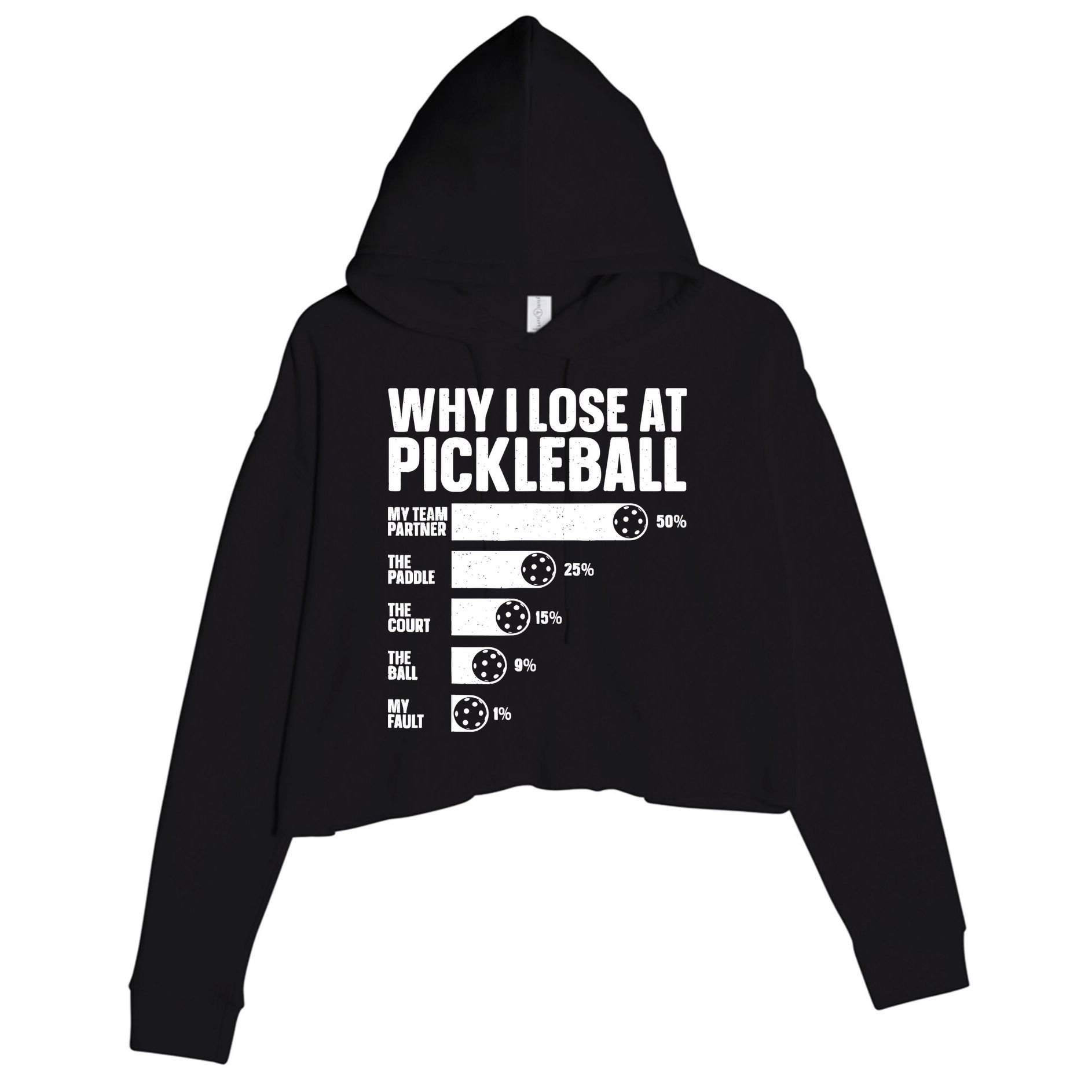 Best Pickleball Art For Sport Pickleball Player Crop Fleece Hoodie