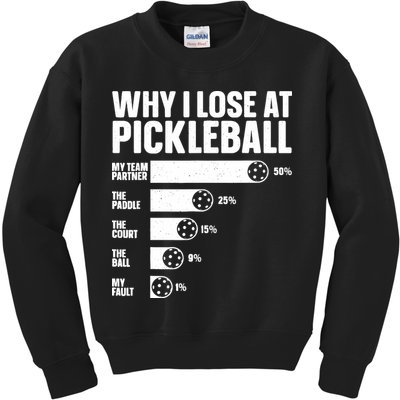 Best Pickleball Art For Sport Pickleball Player Kids Sweatshirt