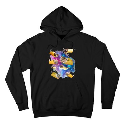 Burrito Pizza And Taco Cat In Space Tacocat Gift Idea Hoodie