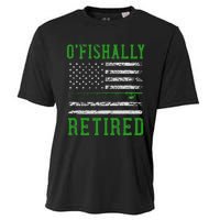 Border Patrol Agent Usa Flag Fishing Retirement Cooling Performance Crew T-Shirt