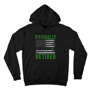 Border Patrol Agent Usa Flag Fishing Retirement Hoodie