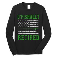 Border Patrol Agent Usa Flag Fishing Retirement Long Sleeve Shirt