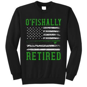 Border Patrol Agent Usa Flag Fishing Retirement Sweatshirt