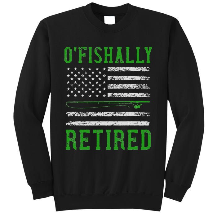 Border Patrol Agent Usa Flag Fishing Retirement Sweatshirt