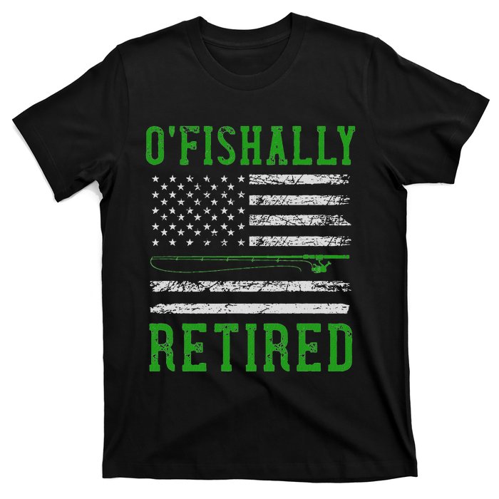 Border Patrol Agent Usa Flag Fishing Retirement T-Shirt