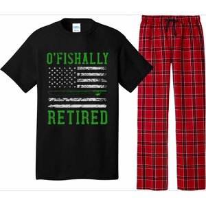 Border Patrol Agent Usa Flag Fishing Retirement Pajama Set