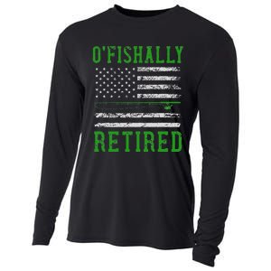 Border Patrol Agent Usa Flag Fishing Retirement Cooling Performance Long Sleeve Crew