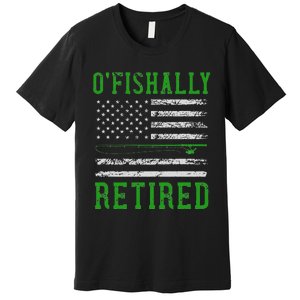 Border Patrol Agent Usa Flag Fishing Retirement Premium T-Shirt