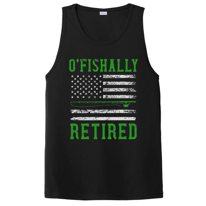 Border Patrol Agent Usa Flag Fishing Retirement PosiCharge Competitor Tank