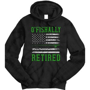 Border Patrol Agent Usa Flag Fishing Retirement Tie Dye Hoodie