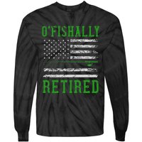 Border Patrol Agent Usa Flag Fishing Retirement Tie-Dye Long Sleeve Shirt