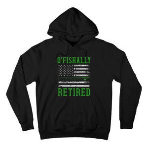 Border Patrol Agent Usa Flag Fishing Retirement Tall Hoodie