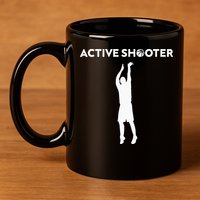 Basketball Player Active Shooter Basketball Lovers 11oz C Handle Ceramic Mug