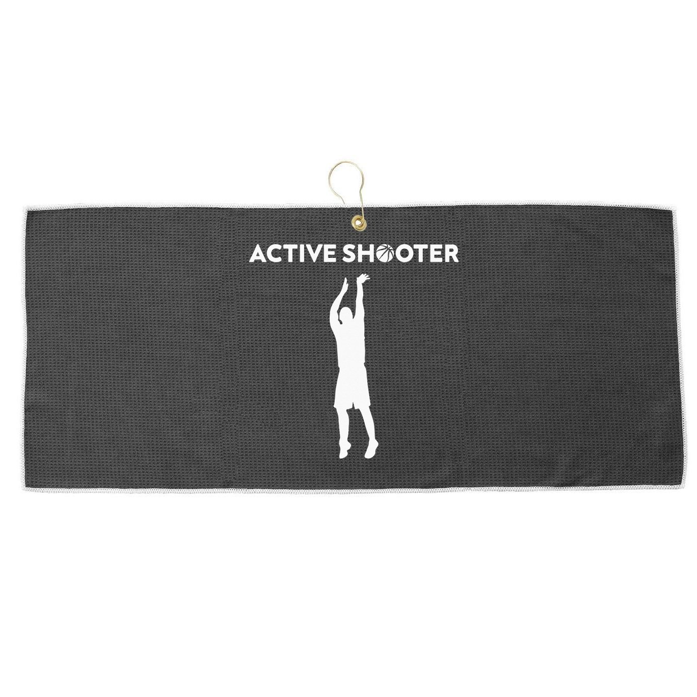 Basketball Player Active Shooter Basketball Lovers Large Microfiber Waffle Golf Towel