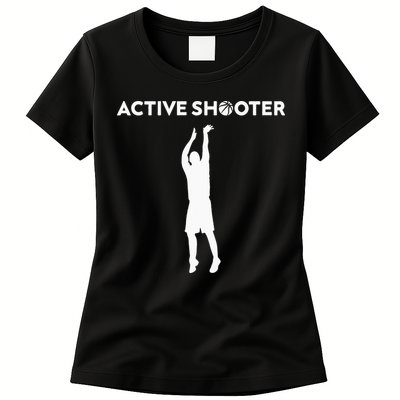 Basketball Player Active Shooter Basketball Lovers Womens T-Shirt