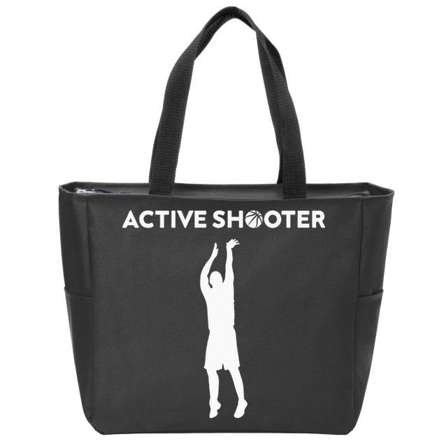Basketball Player Active Shooter Basketball Lovers Zip Tote Bag