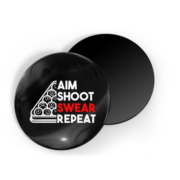 Billiard Pool Aim Shoot Swear Repeat Magnet