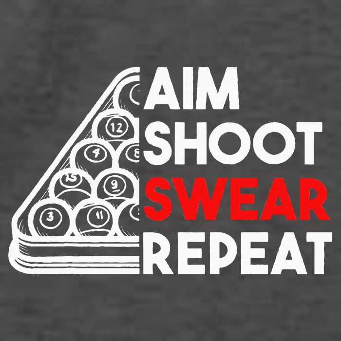 Billiard Pool Aim Shoot Swear Repeat Vector Backpack