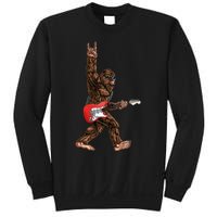 Bigfoot Playing A Electric Guitar Rock On Sasquatch Big Foot Sweatshirt