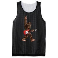 Bigfoot Playing A Electric Guitar Rock On Sasquatch Big Foot Mesh Reversible Basketball Jersey Tank