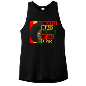 Black Protect At All Cost African American History Gift Ladies PosiCharge Tri-Blend Wicking Tank