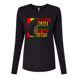 Black Protect At All Cost African American History Gift Womens Cotton Relaxed Long Sleeve T-Shirt