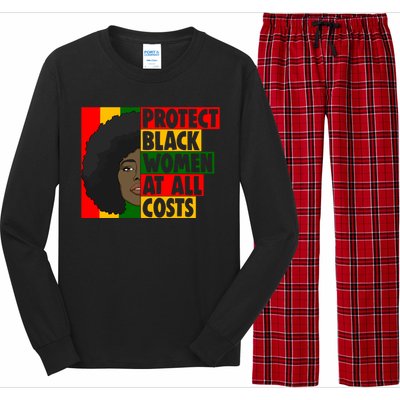 Black Protect At All Cost African American History Gift Long Sleeve Pajama Set