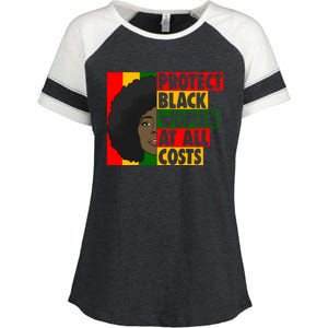 Black Protect At All Cost African American History Gift Enza Ladies Jersey Colorblock Tee