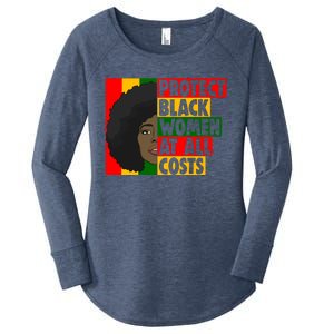 Black Protect At All Cost African American History Gift Women's Perfect Tri Tunic Long Sleeve Shirt