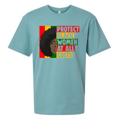 Black Protect At All Cost African American History Gift Sueded Cloud Jersey T-Shirt