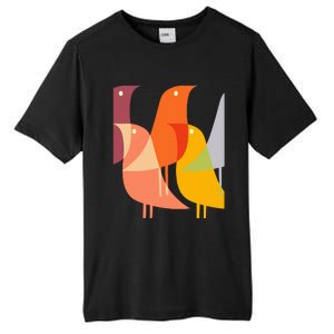 Bird Print Art Deco 60s Style Minimal Hippy Tall Fusion ChromaSoft Performance T-Shirt