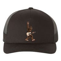 Bigfoot Playing Acoustic Guitar Rock On Sasquatch Big Foot Yupoong Adult 5-Panel Trucker Hat