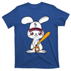 Bunny Playing Baseball Happy Easter Cute Sport Gift T-Shirt